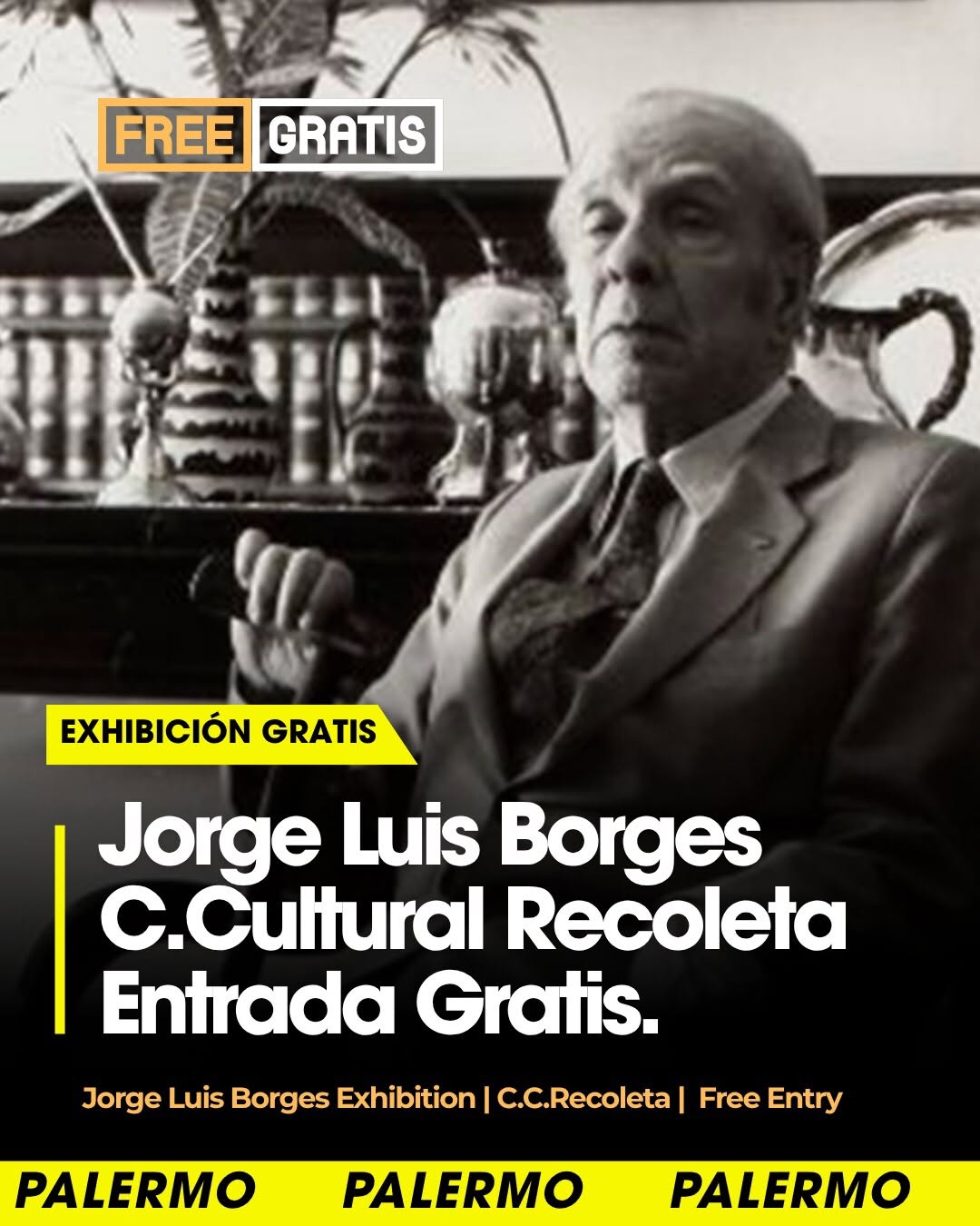 Borges en el Recoleta